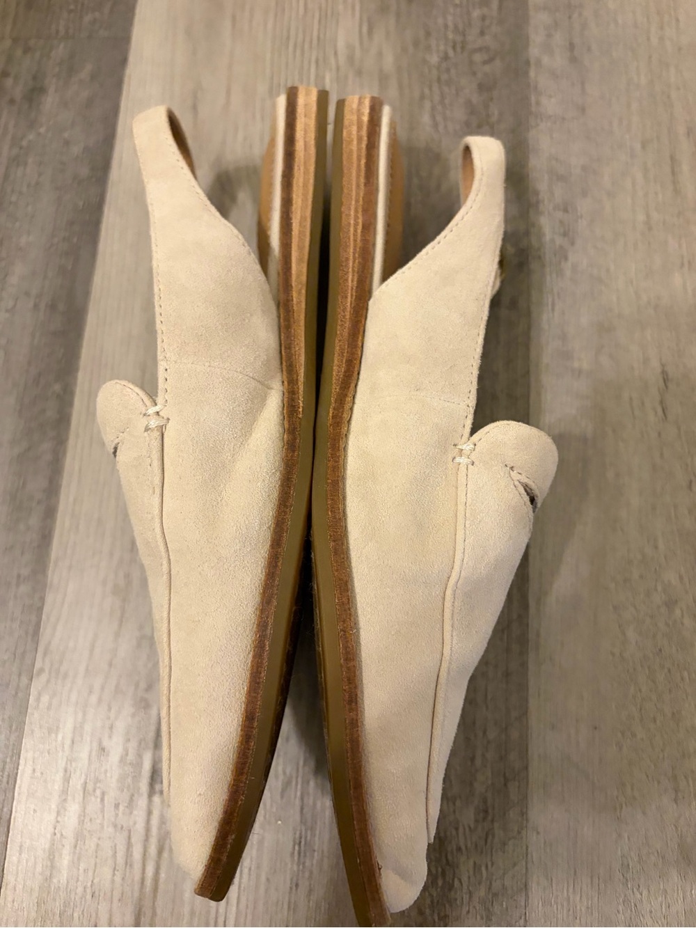 Sperry Top-Sider Saybrook Slingback Ivory Nubuck Suede Flats - Picture 3 of 7